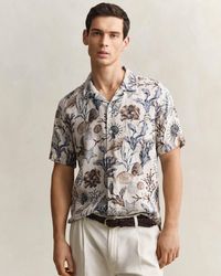 GANT - Regular Fit Aop Camp Collar Shirt - Lyst
