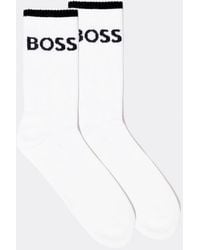 BOSS - 6 Pack Stripe Combed Cotton Quarter Length Socks Nos - Lyst