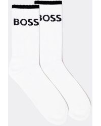BOSS - 6 Pack Stripe Combed Cotton Quarter Length Socks Nos - Lyst