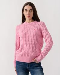 Joules - Classic Cable Knit Jumper - Lyst