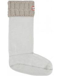 HUNTER 6 Stitch Cable Boot Sock - Gray