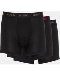 HUGO - 3 Pack Boxer Briefs With Logo Waistbands - Lyst