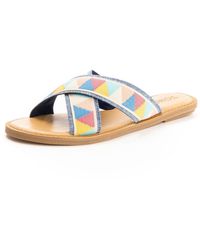 black geometric women's viv sandals