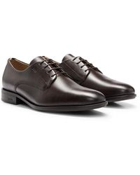 BOSS - Colby Leather Derby Shoes With Embossed Logo Nos - Lyst
