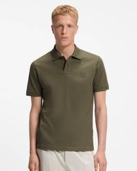 BOSS - Passenger Stretch-Cotton Slim-Fit Polo Shirt With Logo Patch - Lyst