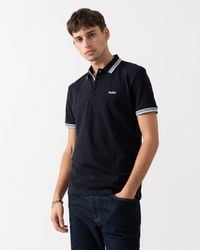 BOSS - Boss Paddy Cotton-Pique Polo Shirt With Contrast Logo 416, Size: L - Lyst