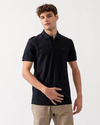 BOSS - Paddy Cotton-piqué Polo Shirt With Contrast Logo - Lyst