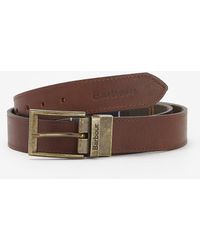 Barbour - Reversible Tartan Leather Belt Size: L - Lyst