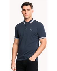 BOSS Athleisure Athleisure Paddy Regular Fit Three Button Polo Shirt in  Black for Men - Lyst