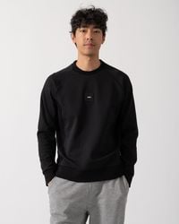 BOSS - Salbo Rib Crew Neck Sweatshirt - Lyst