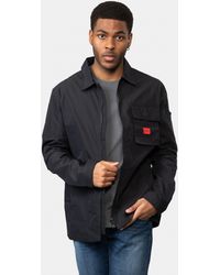 HUGO - Emmond Zip Overshirt - Lyst