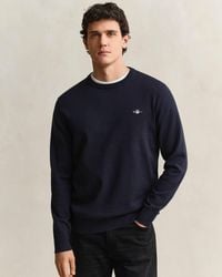 GANT - Classic Cotton Shield Logo Crew Neck Jumper - Lyst