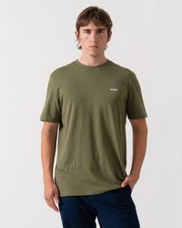 HUGO - Dero222 Cotton-Jersey T-Shirt With Logo Print - Lyst