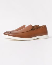 BOSS - Sienne Italian Leather Loafers - Lyst