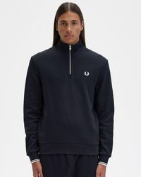 Fred Perry - Half Zip Sweatshirt Size: L - Lyst