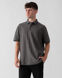 ARMANI EXCHANGE - Contrast Tipped Logo Pattern Polo Shirt , Size: L - Lyst