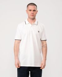 Paul Smith - Ps Regular Fit Short Sleeve Zebra Polo Shirt With Contrast Tipping - Lyst
