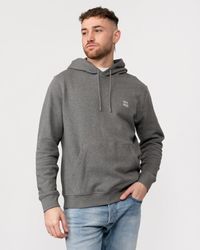 BOSS - Wetalk Pullover Hoodie With Logo Patch - Lyst