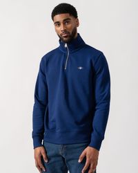 GANT - Regular Fit Shield Logo Half Zip Sweatshirt - Lyst