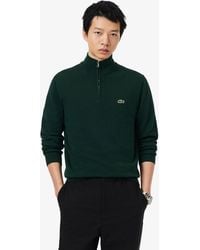 Lacoste - Half Zip Logo Sweatshirt - Lyst