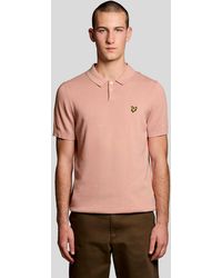 Lyle & Scott - Cotton Knitted Polo Shirt - Lyst