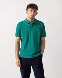 GANT - Regular Fit Short Sleeve Shield Logo Pique Polo - Lyst