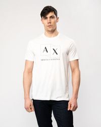 ARMANI EXCHANGE - Graphic Logo T-Shirt Colour: Off 1116, Size: L - Lyst