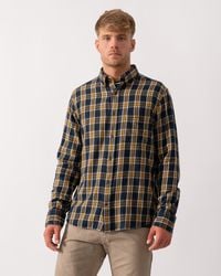 GANT - Long Sleeve Windblown Flannel Small Check Shirt - Lyst