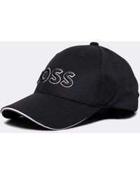 BOSS - Us-1 Stretch-piqué Cap With Embroidered 3d Logo - Lyst