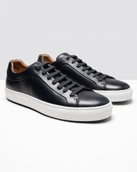 BOSS - Mirage Tennis-style Leather Trainers With Tonal Branding Nos - Lyst