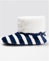 Joules Slipper Sock Boot Slouchy - Blue