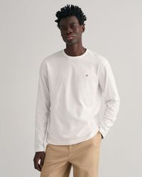 GANT - Regular Fit Long Sleeve Shield Logo T-Shirt - Lyst