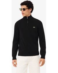 Lacoste - Half Zip Logo Sweatshirt - Lyst