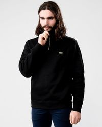 Lacoste - Zippered Stand-Up Collar Cotton Sweatshirt Size: M - Lyst