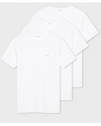 Paul Smith - 3 Pack Script Logo T-Shirts - Lyst