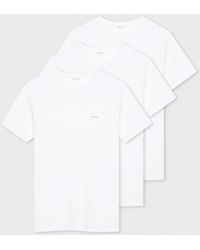 Paul Smith - 3 Pack Script Logo T-Shirts - Lyst