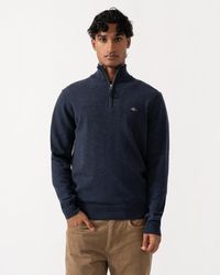 GANT - Superfine Lambswool Half Zip Sweater - Lyst