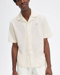Fred Perry - Woven Mesh Revere Collar Shirt - Lyst