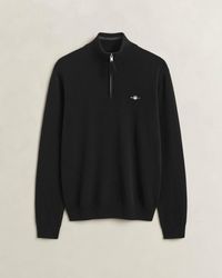 GANT - Superfine Lambswool Half Zip Sweater - Lyst