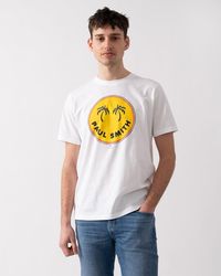Paul Smith - Ps Reg Fit Short Sleeve Palm Trees T-Shirt - Lyst