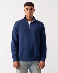 GANT - Regular Fit Shield Logo Half Zip Sweatshirt - Lyst