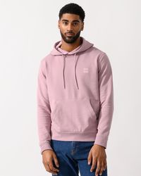 BOSS - Wetalk Pullover Hoodie With Logo Patch - Lyst