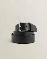 GANT - Logo Buckle Leather Belt - Lyst