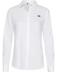 tommy hilfiger white long sleeve shirt womens