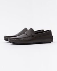 BOSS - Noel Tumbled-Leather Loafers With Driver Sole - Lyst
