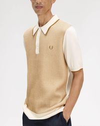 Fred Perry - Tonic Waffle Knitted Polo Shirt - Lyst