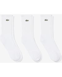 Lacoste - 3-Pack Long Ribbed Socks - Lyst