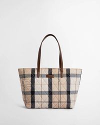 Barbour - Wetherham Quilted Tartan Tote - Lyst