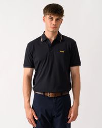 BOSS - Paddy Cotton-Piqué Polo Shirt With Contrast Logo - Lyst