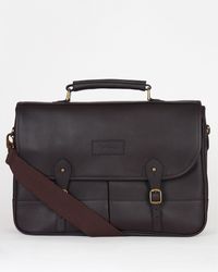 Barbour - Unisex Leather Briefcase - Lyst